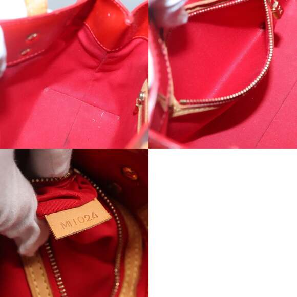 LOUIS VUITTON Monogram Vernis Reade PM Hand Bag Red Rouge M91088 - Picture 12 of 12